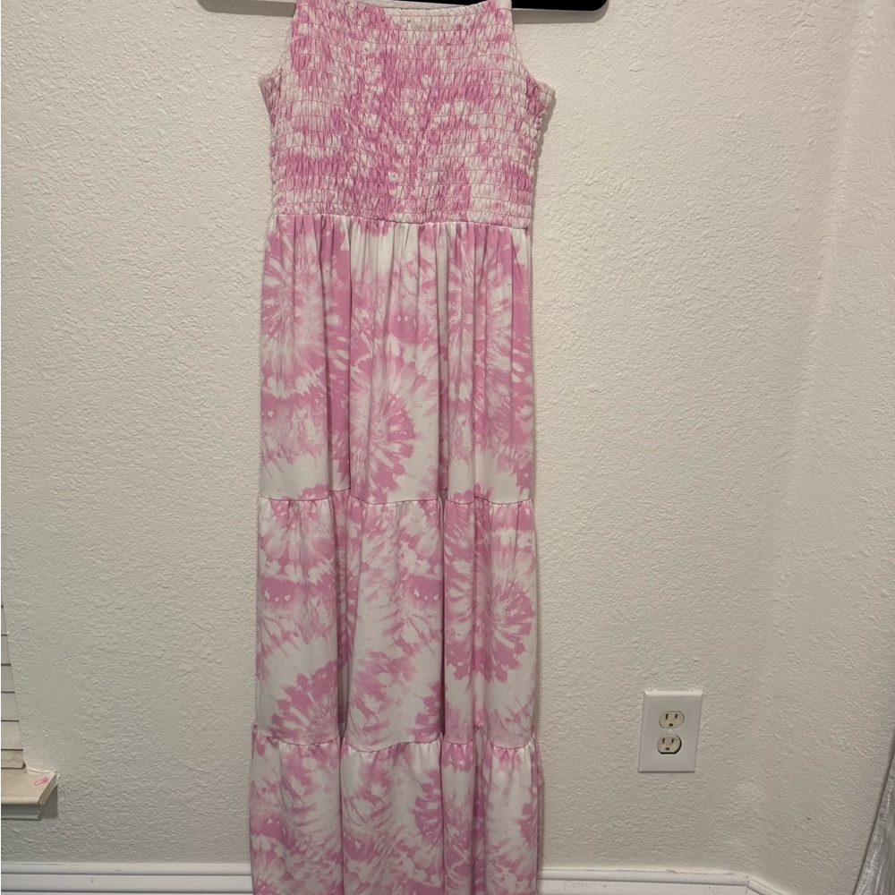 Pink Tie-Dye Kids Dress